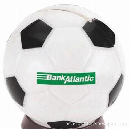 Football ceramic coin bank, ceramic money box for promotion life